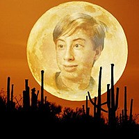 Photo effect - Great yellow satellite of the Earth