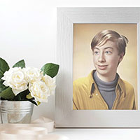 Photo effect - Photo frame and white roses