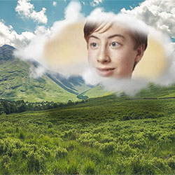 Photo effect - Above the green hills