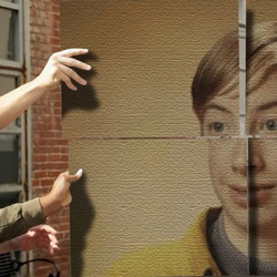 Photo effect - Hands hold a complex image