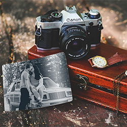 Photo effect - Old black and white photo