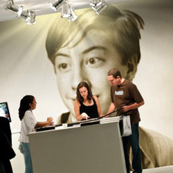 Photo effect - On the wall of the photo studio