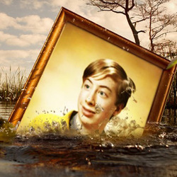 Photo effect - Sprays of the sinking photo frame