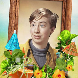 Photo effect - Tropical cocktail of juicy fruits