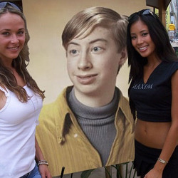 Photo effect - Among two amazing top models