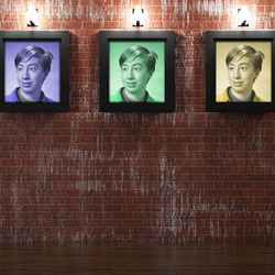 Photo effect - Art exhibition on the wall