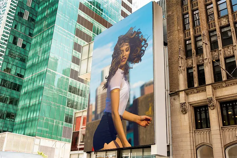 Photo effect - Billboard in the city center