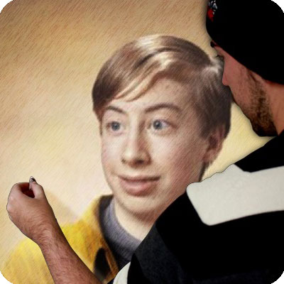 Photo effect - Image made by chalk