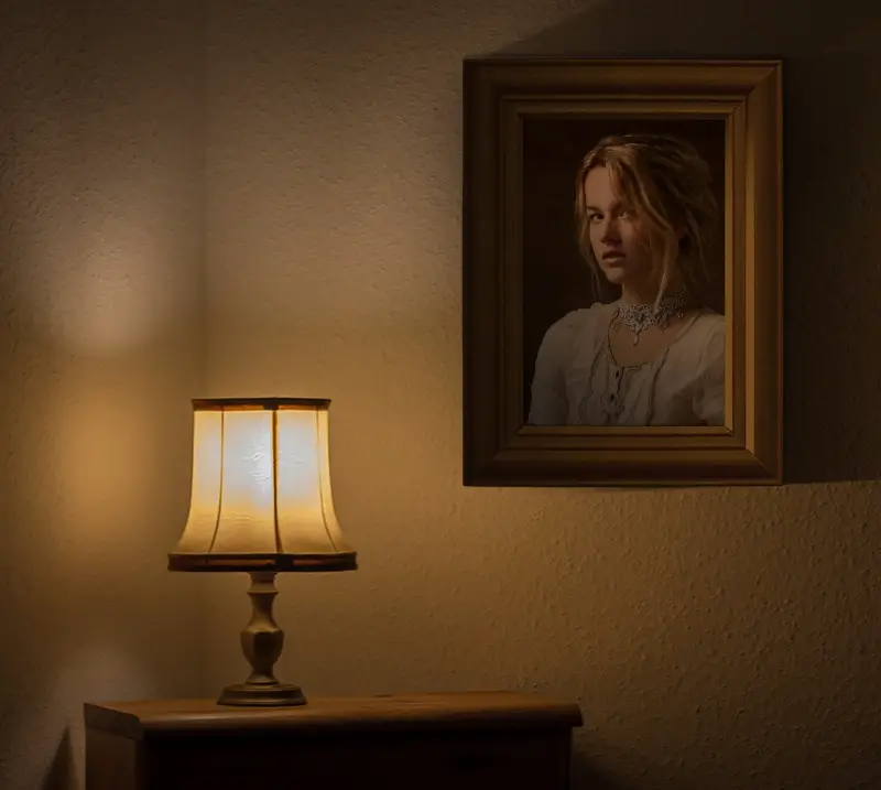Photo effect - Classic photo frame in the dark room
