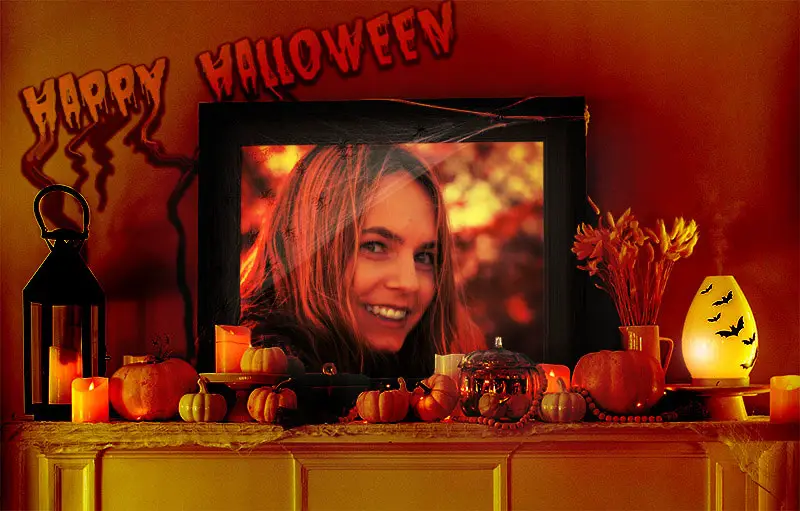 Photo effect - Happy Halloween decorations