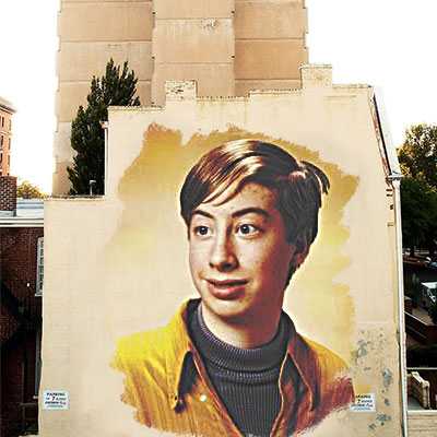 Photo effect - Huge graffiti on the wall