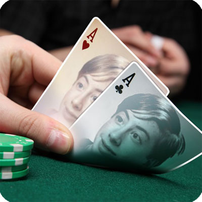 Photo effect - Two aces on hand
