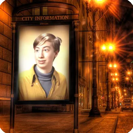 Photo effect - Red street lights