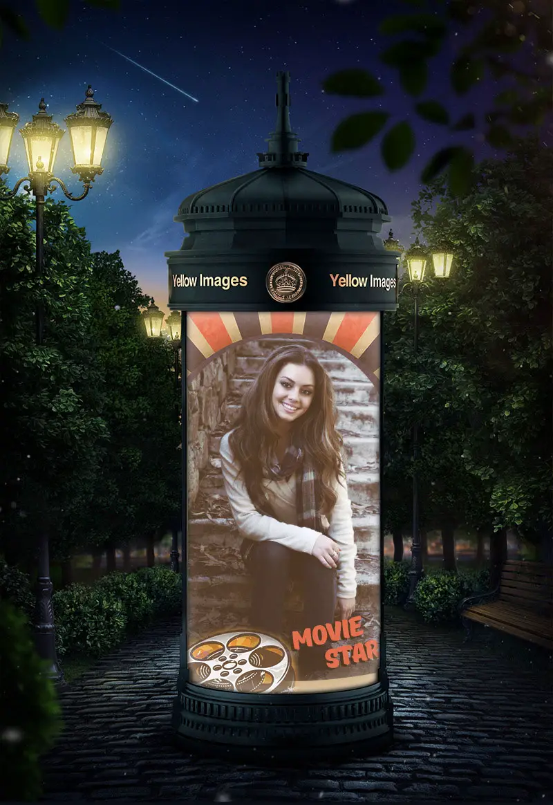 Photo effect - Retro movie poster