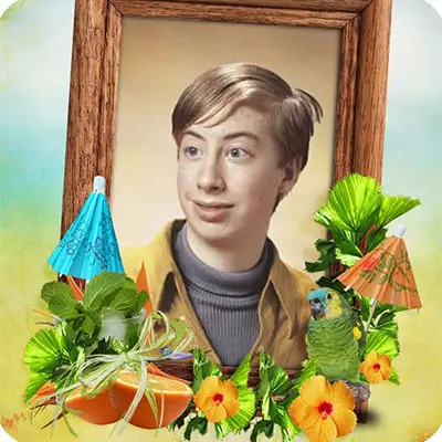 Photo effect - Tropical cocktail of juicy fruits