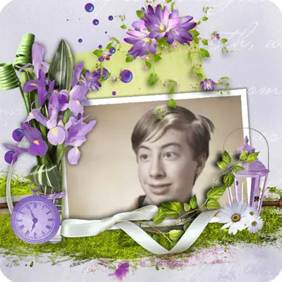Photo effect - Surrounded by violet accessories